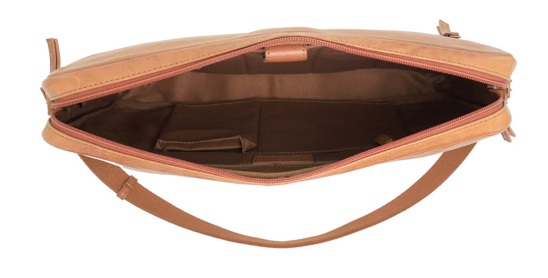 Load image into Gallery viewer, Pierre Cardin 13" Italian Leather 15" Laptop Computer Business Bag in Cognac-4