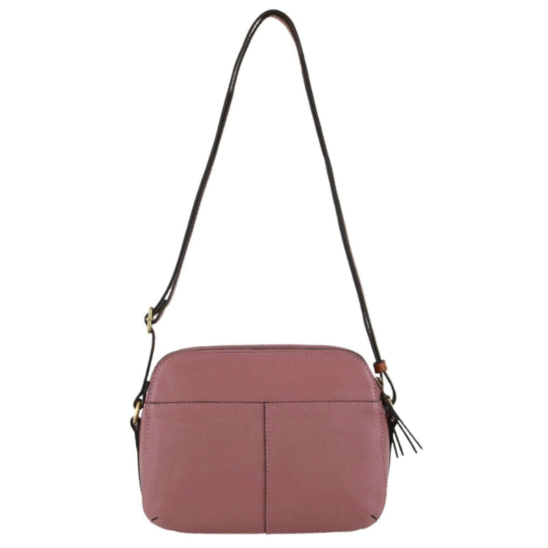 Load image into Gallery viewer, Pierre Cardin Leather Cross Body Bag Dual Zip Strap Shoulder Clutch in Rose-2
