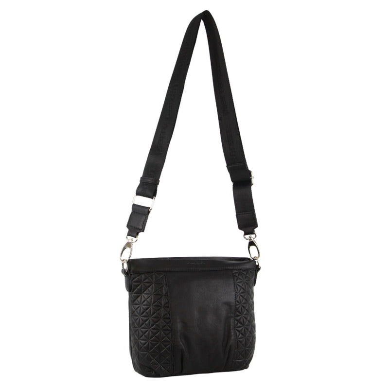 Load image into Gallery viewer, Pierre Cardin Leather Crossbody Bag w/ Shoulder Strap in Black-1