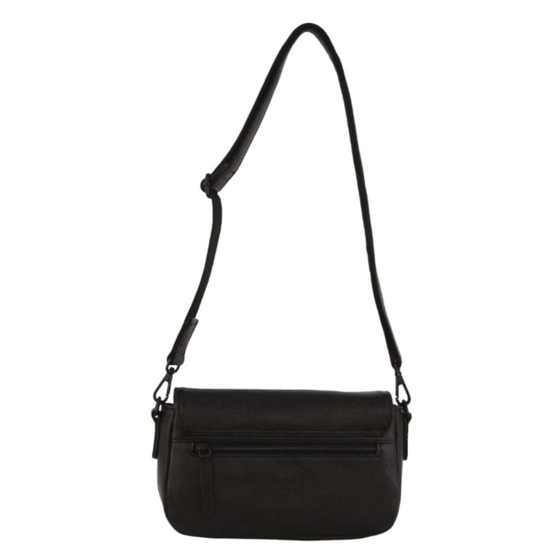 Load image into Gallery viewer, Pierre Cardin Leather Crossbody Bag Pleated Adjustable Detachable Strap - Black-3