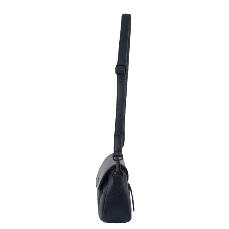 Load image into Gallery viewer, Pierre Cardin Leather Crossbody Bag Pleated Adjustable Detachable Strap - Navy-2