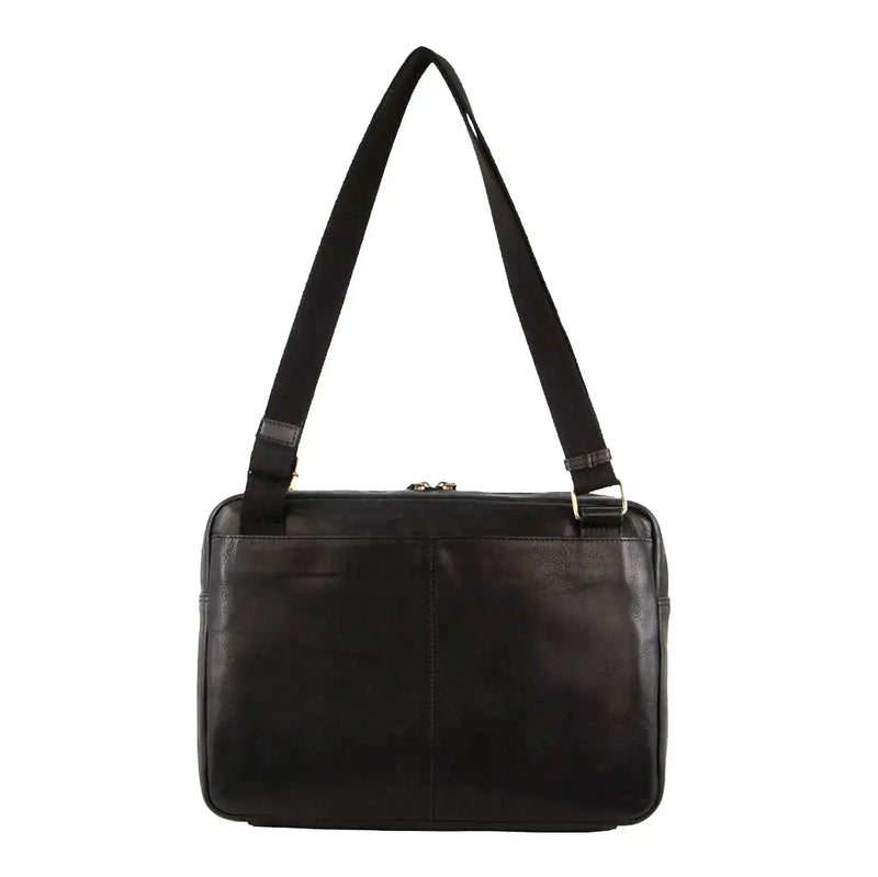 Load image into Gallery viewer, Pierre Cardin Mens Leather Business Laptop Comnputer Bag in Black-3