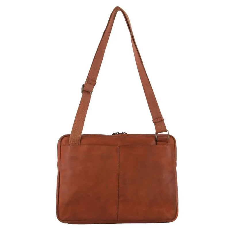 Load image into Gallery viewer, Pierre Cardin Mens Italian Leather Business Computer Laptop Bag in Cognac-2