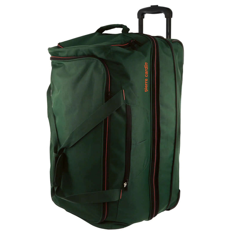 Load image into Gallery viewer, Pierre Cardin Trolley Bag Medium Soft Travel Luggage Wheeled Duffle 72cm - Green-1