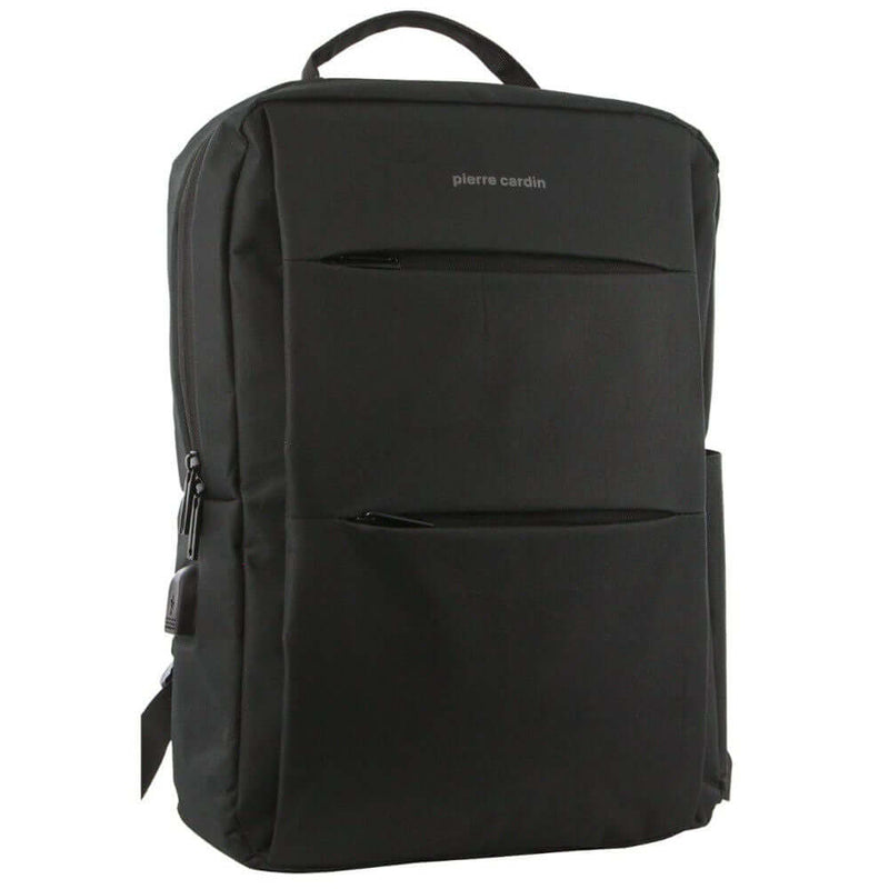 Load image into Gallery viewer, Pierre Cardin Travel & Business Backpack w/ Laptop Computer Sleeve in Black-1