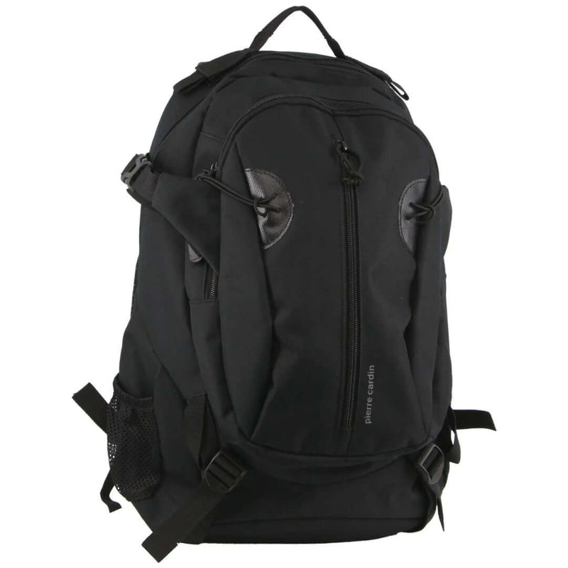 Load image into Gallery viewer, Pierre Cardin Mens Backpack Shoulder Bag Adventure Travel Casual Outdoor - Black-1