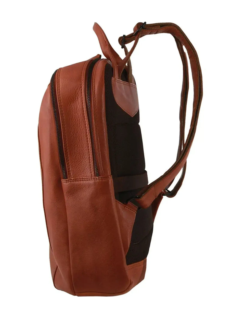 Load image into Gallery viewer, Pierre Cardin Leather Business/Laptop Backpack Bag in Cognac-3