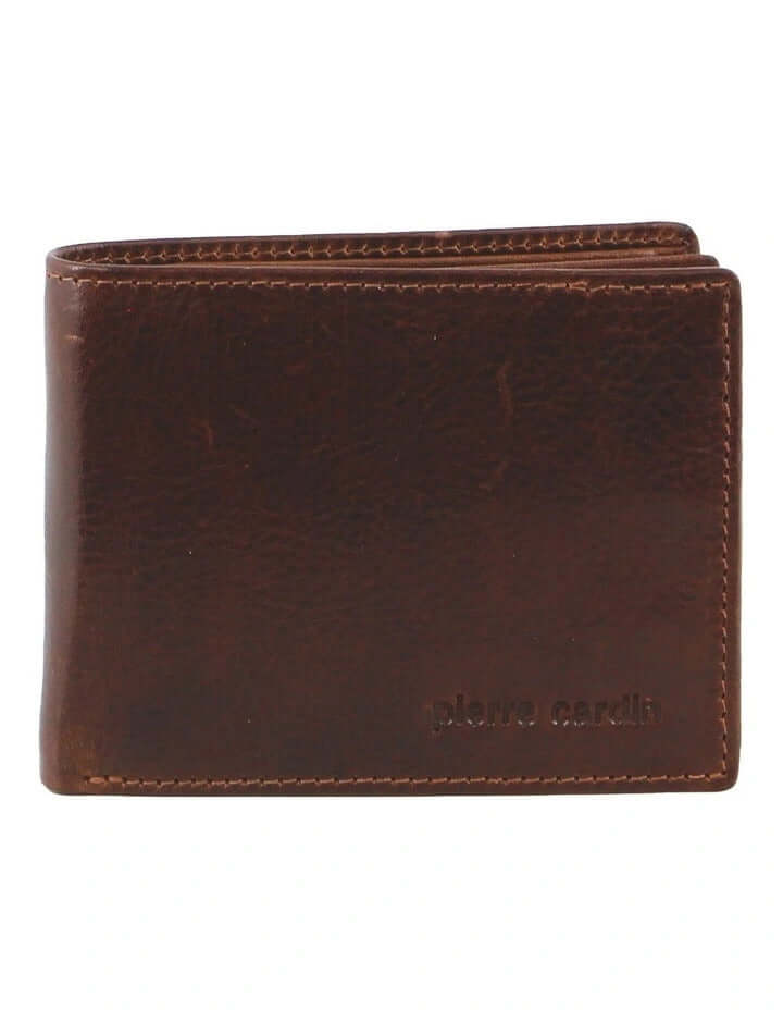 Load image into Gallery viewer, Pierre Cardin Mens Leather Bi-Fold Wallet w/ RFID Protection - Brown-3