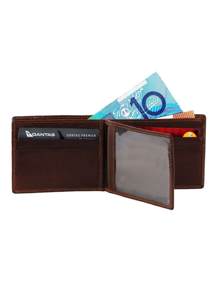 Load image into Gallery viewer, Pierre Cardin Mens Leather Bi-Fold Wallet w/ RFID Protection - Brown-2