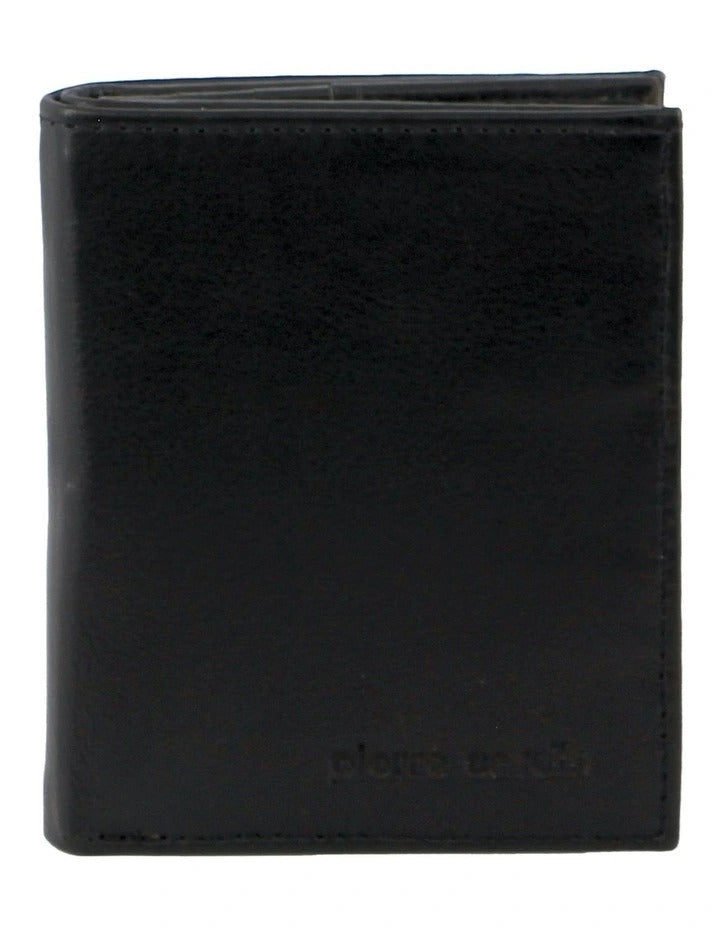 Load image into Gallery viewer, Pierre Cardin Mens Slim Bi-Fold Leather Wallet Rustic w/ RFID Protection in Black-3