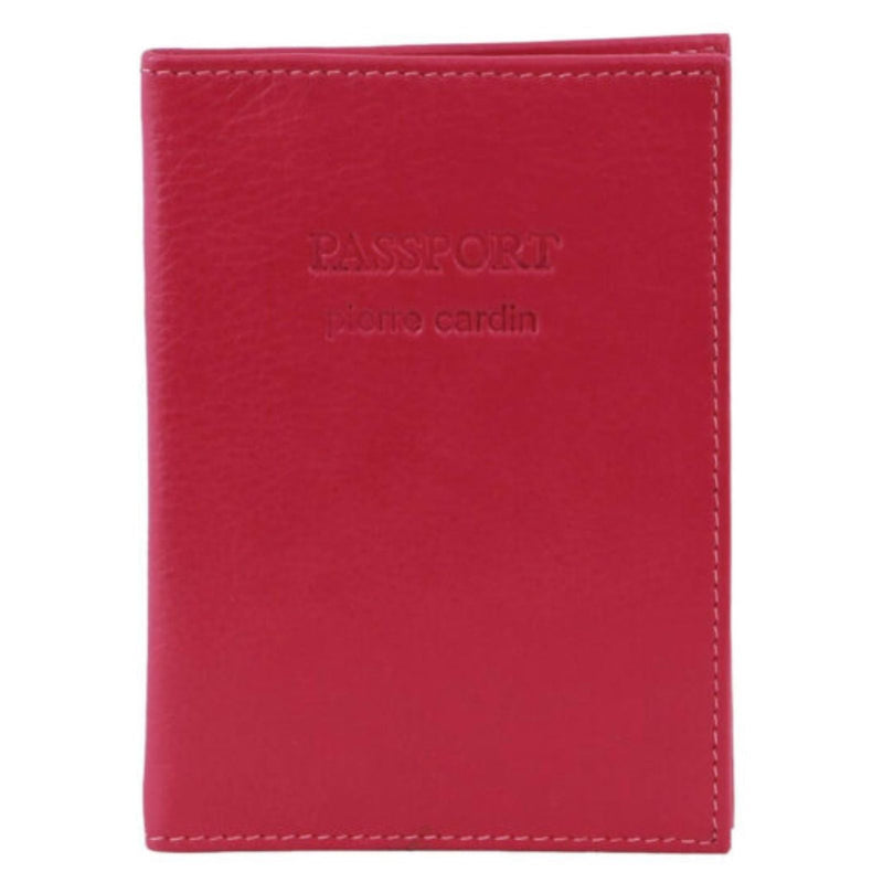 Load image into Gallery viewer, Pierre Cardin Slim Leather Passport Travel Wallet Holder RFID Case Cover - Fuschia-1