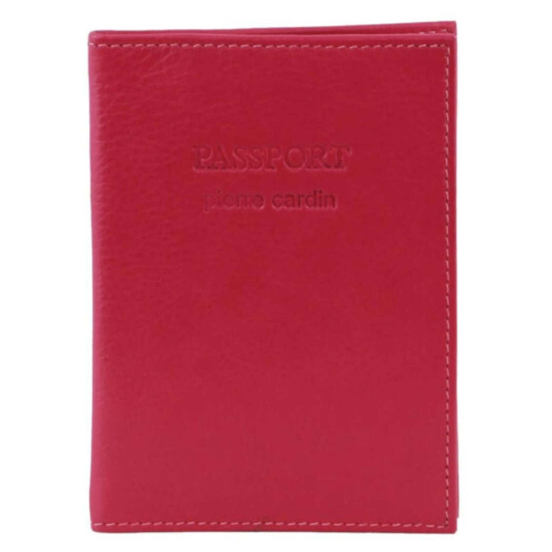 Load image into Gallery viewer, Pierre Cardin Slim Leather Passport Travel Wallet Holder RFID Case Cover - Fuschia-0