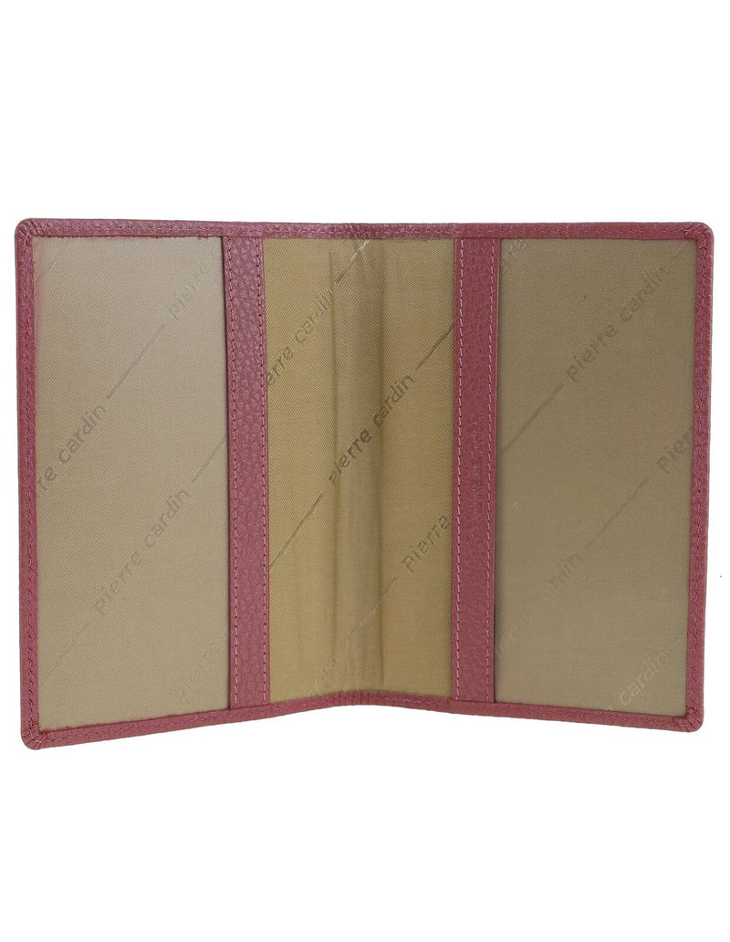Load image into Gallery viewer, Pierre Cardin Leather Passport Travel Wallet Cover in Metallic Rose-2