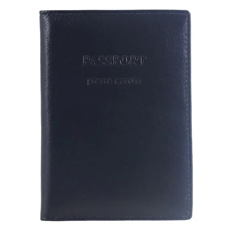 Load image into Gallery viewer, Pierre Cardin Leather Passport Travel Wallet Cover in Navy-1
