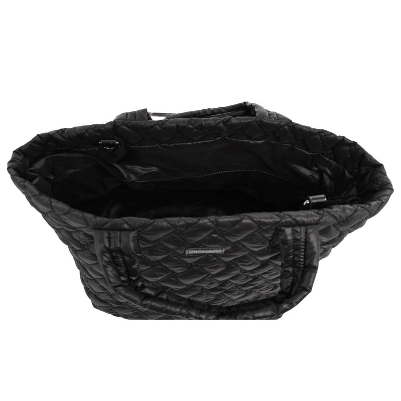Load image into Gallery viewer, Pierre Cardin Womens Nylon Small Quilted Shoulder Tote Bag - Black-3