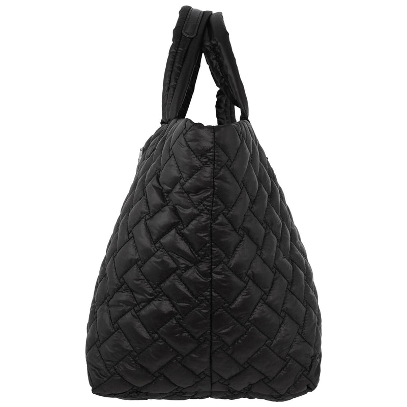 Load image into Gallery viewer, Pierre Cardin Womens Nylon Small Quilted Shoulder Tote Bag - Black-4