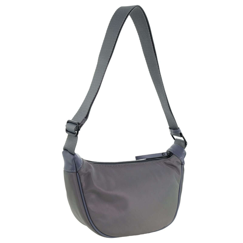 Load image into Gallery viewer, Pierre Cardin Ladies Nylon Crescent Quilted Crossbody Bag - Grey-3