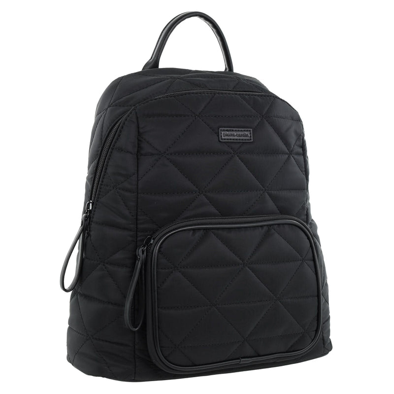 Load image into Gallery viewer, Pierre Cardin Nylon Quilted Casual Travel Backpack Bag - Black-1