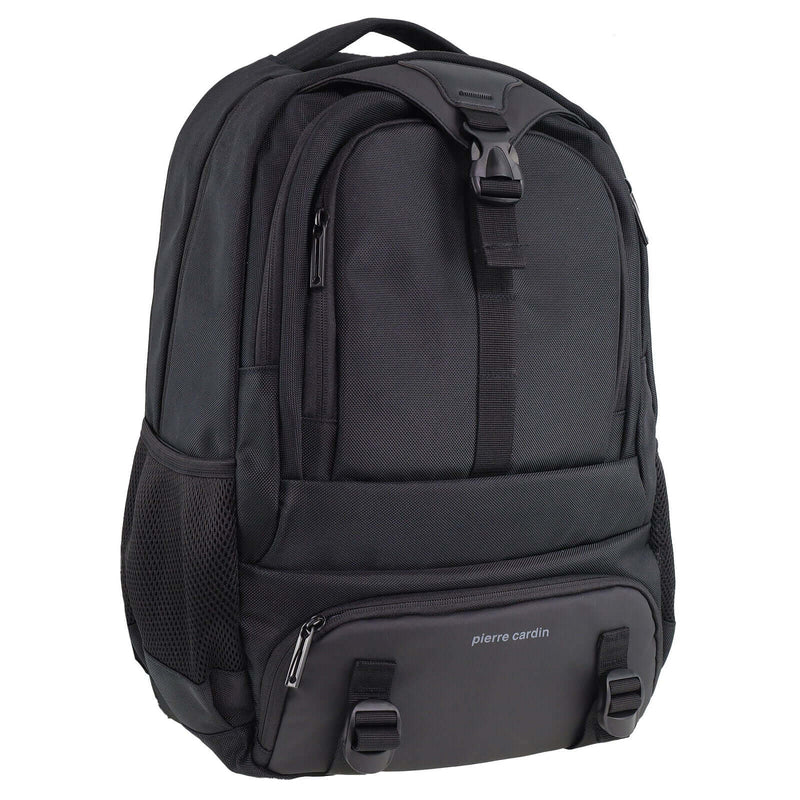 Load image into Gallery viewer, Pierre Cardin 32L Mens Nylon Computer/Business Backpack Bag - Black-0