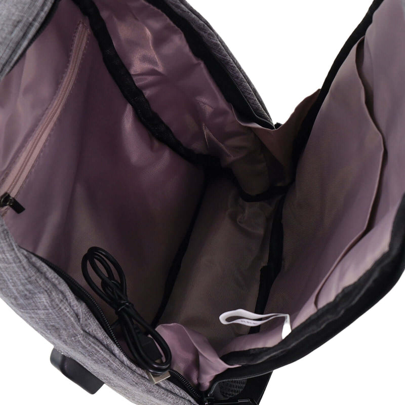 Load image into Gallery viewer, Pierre Cardin Mens Nylon Sling Bag - Grey/Black-3