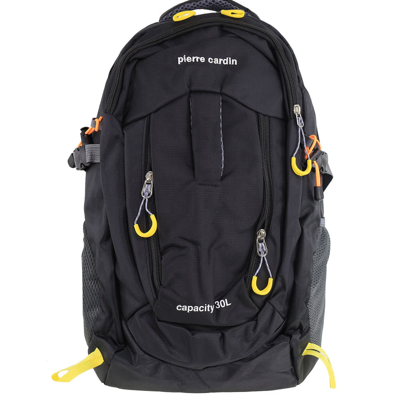 Load image into Gallery viewer, Pierre Cardin Mens 30L Nylon Adventure Backpack Bag Travel Hiking in Black-3