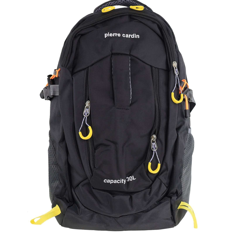 Load image into Gallery viewer, Pierre Cardin Mens 30L Nylon Adventure Backpack Bag Travel Hiking in Black-3