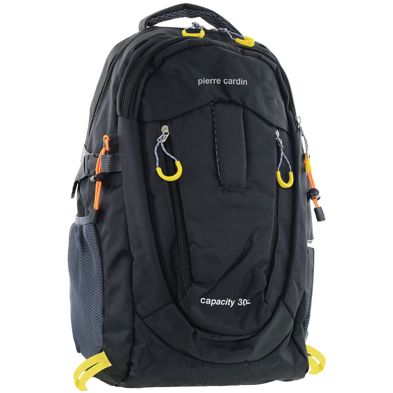 Load image into Gallery viewer, Pierre Cardin Mens 30L Nylon Adventure Backpack Bag Travel Hiking in Black-1