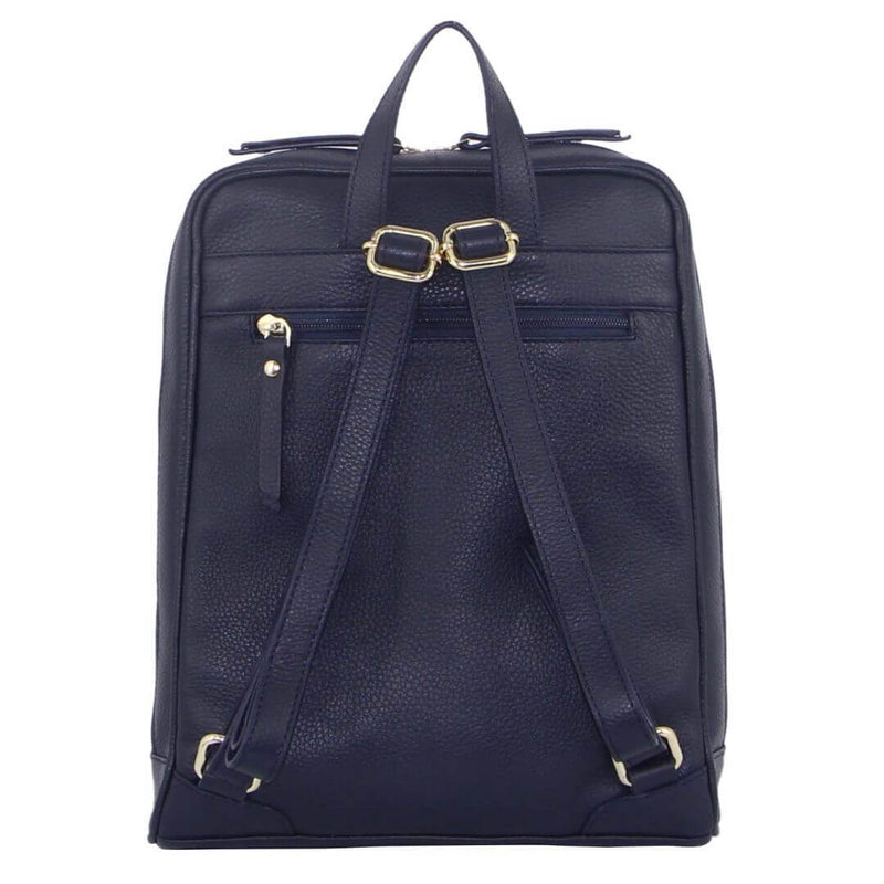 Load image into Gallery viewer, Pierre Cardin Rustic Womens Leather Backpack Bag Handbag Back Pack Travel - Navy-2
