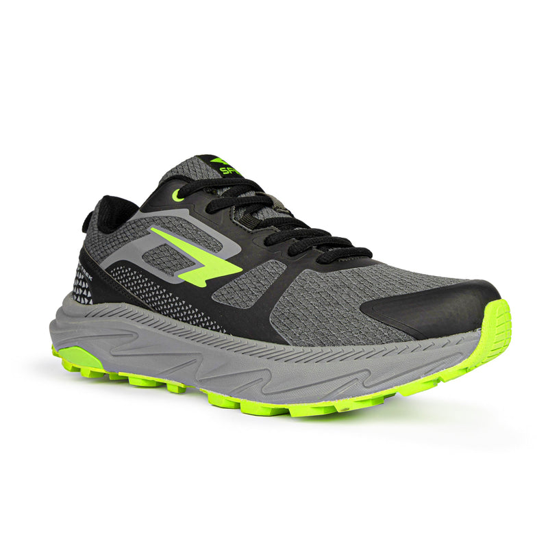 Load image into Gallery viewer, Peak Men's Trail Runners - Grey/Black/Green