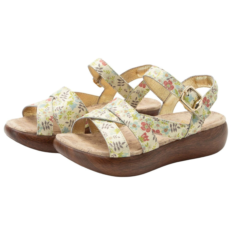 Load image into Gallery viewer, Alegria Bianca Womens Comfort Rocker Sole Leather Sandals in Good As Gold-1
