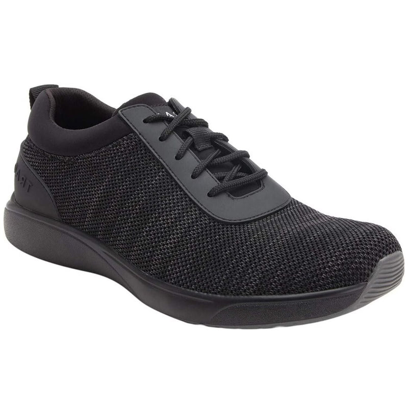 Load image into Gallery viewer, Alegria Quantum Mens Knit Lace-Up Smart Shoes w/ Q-Chip Pedometer in Blackout-1