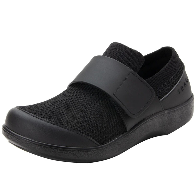Load image into Gallery viewer, TRAQ Qwik Mens Smart Shoes Hook & Loop Q-Sport Rocker Slip-Resistant in Blackout-0