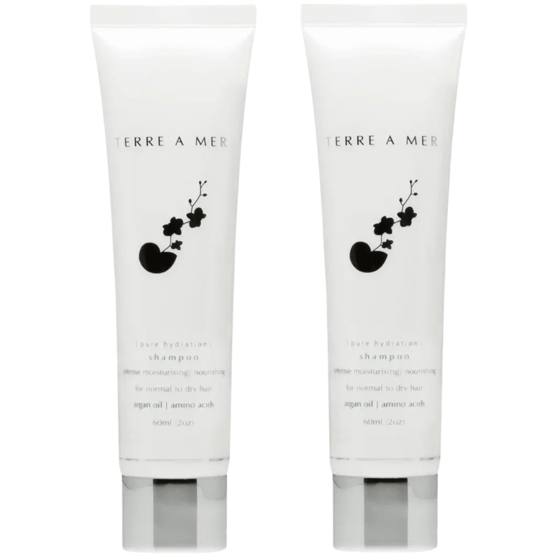 Load image into Gallery viewer, 2x Terre A Mer Pure Hydration Amino Acid/Argan Oil Shampoo - 60ml Travel Size-1