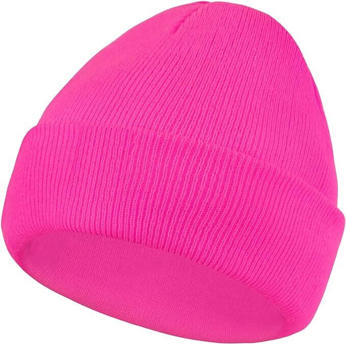 Load image into Gallery viewer, PLAIN BEANIE Unisex Mens Womens Winter Warm Hat Ski Cap Knit One Size - Fluro Pink-2
