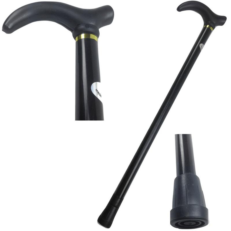 Load image into Gallery viewer, Metal WALKING STICK Travel Extendable Pole Compact Adjustable Lightweight - Black-0