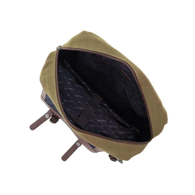 Load image into Gallery viewer, POLICE Messenger Backpack Bag with Laptop Computer Sleeve in Dark Olive-3