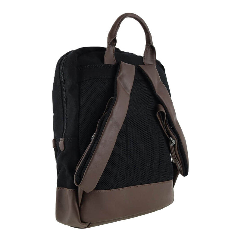 Load image into Gallery viewer, POLICE Wings Mens Canvas Backpack Bag with Laptop Computer Sleeve in Black-3