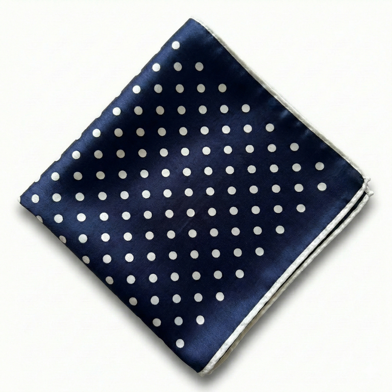 Load image into Gallery viewer, Formalaties Luxury Satin Polka Dot Bow Tie & Pocket Square in Navy/White (Set of 2)-2