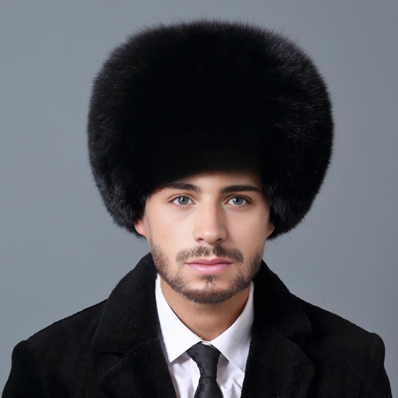 Load image into Gallery viewer, Mens Ushanka Ukrainian Trapper Hat in Black Faux Fur Windproof & Insulated Winter Cap-2