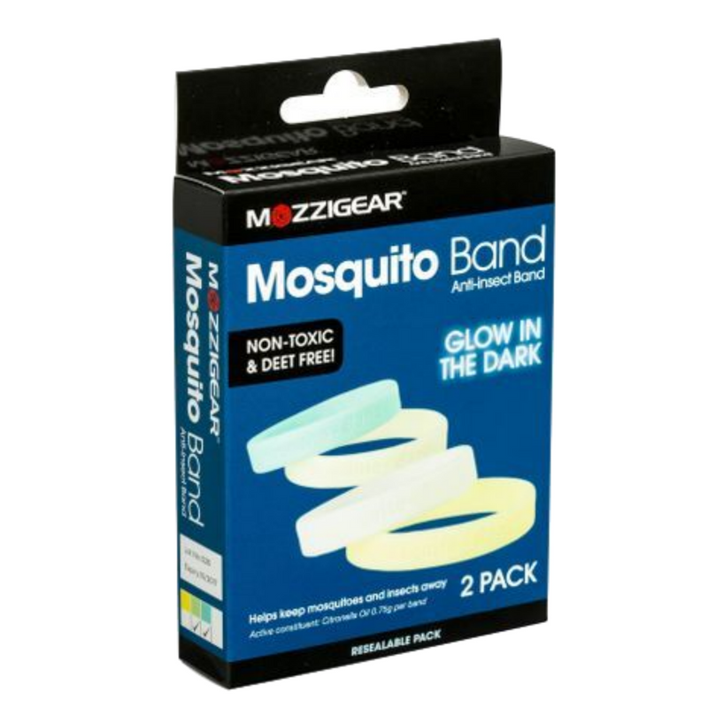 Load image into Gallery viewer, Mozzigear Night Glo Mosquito Band Insect Repellant Repellent Glow in Dark 2pk-0