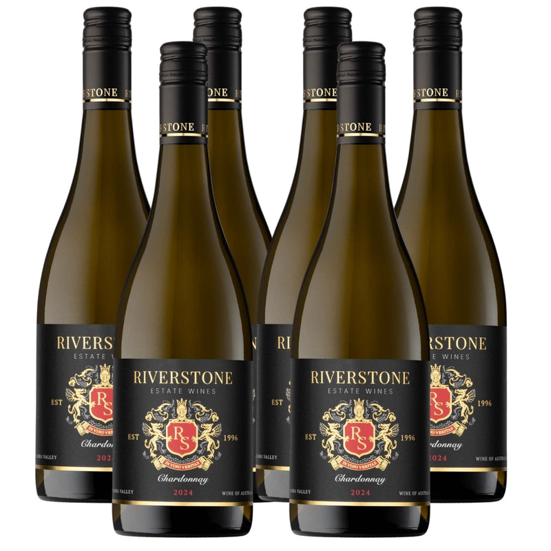 Load image into Gallery viewer, 6-Pack 2024 Riverstone Estate Chardonnay White Wine - 750ml Bottle-1