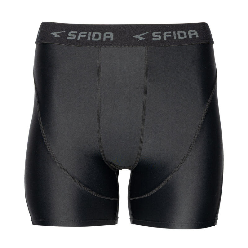 Load image into Gallery viewer, Sfida Mens Compression Base Layer Sports 1/4 Quarter Shorts in Black-1