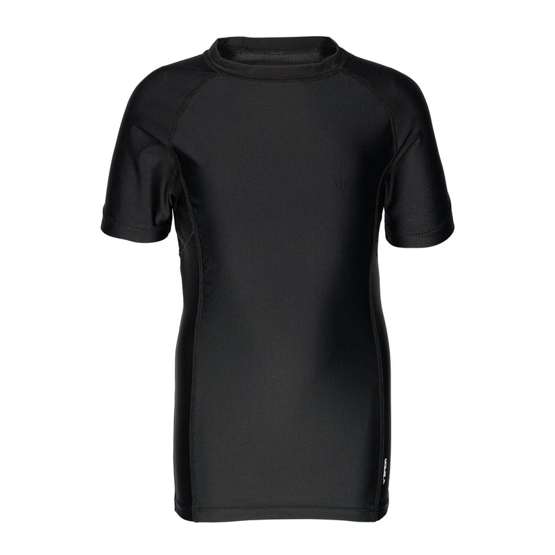 Load image into Gallery viewer, Sfida Boys Compression Base Layer Sports Short Sleeve Shirt Childrens Kids in Black-0
