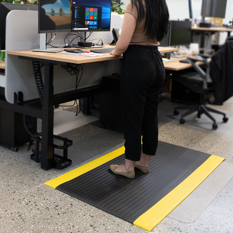 Load image into Gallery viewer, Sandleford Anti Fatigue Floor Mat Foam Standing Desk Home Office Rug Hi Vis - 150 x 90 cm-4