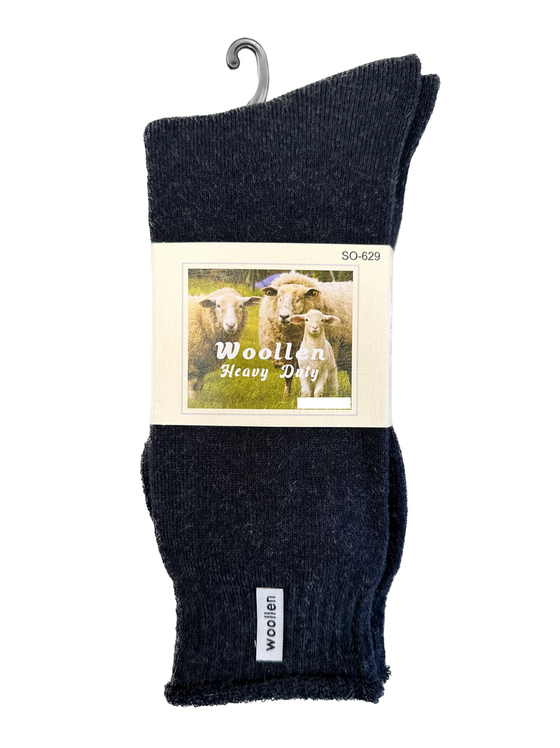 Load image into Gallery viewer, 1 Pair Premium Mens Wool Heavy Duty Thick Work Socks Cushion Woolen - Navy-1