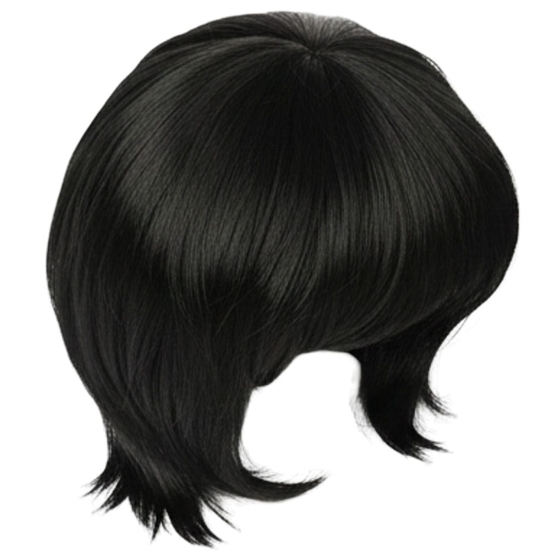 Load image into Gallery viewer, MENS COSTUME WIG Fancy Dress Halloween Party Accessory 70s 80s Hair Fun Funny - Black-2