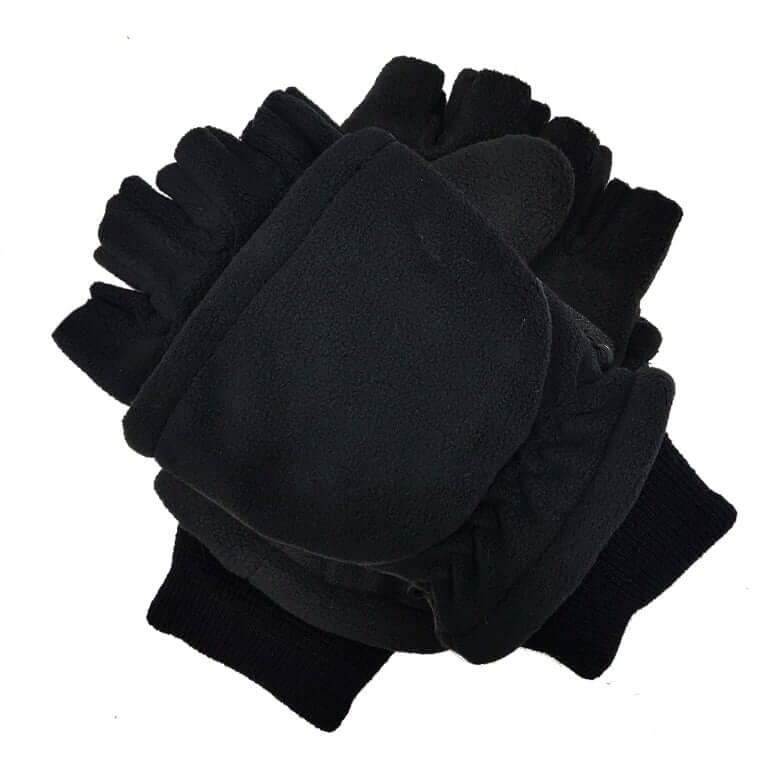 Load image into Gallery viewer, Dents Mens 3M Thinsulate Shooting Gloves Half Finger Fingerless Hunting in Black-6