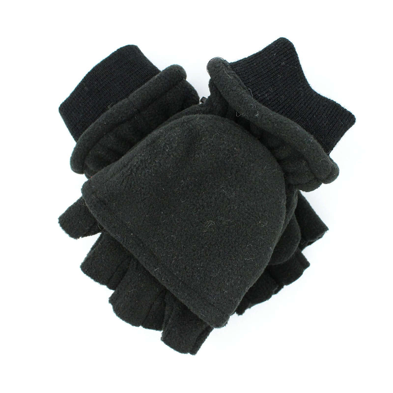 Load image into Gallery viewer, Dents Mens 3M Thinsulate Shooting Gloves Half Finger Fingerless Hunting in Black-0