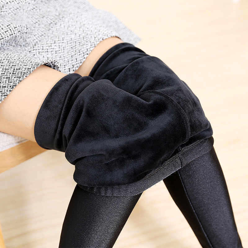Load image into Gallery viewer, Womens Thermal Fur Lined High Waist Leggings Pants Thermals Warm Winter-2