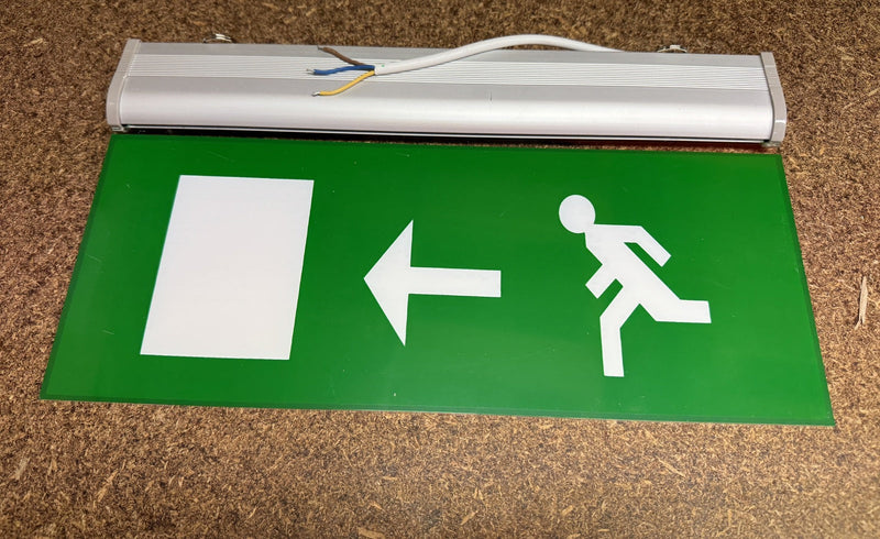 Load image into Gallery viewer, Slimline Emergency Exit Sign Light LED Ceiling Mount Running Man Double Sided-1